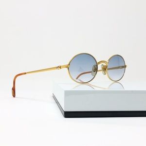 Cartier Sunglasses Vintage Subborne Oval Giverny Gold 80s Woods Buffs